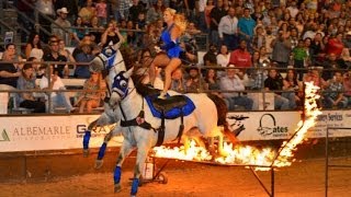 Roman Riding and Trick Riding Jessica Blair 2013 Rodeo [upl. by Kasevich854]