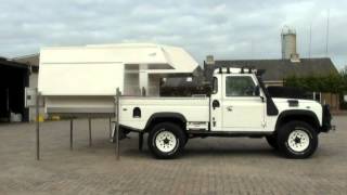 LANDROVER DEFENDER 110 HCPU met twee SOLO CAMPERCONTAINERS [upl. by Tansey893]