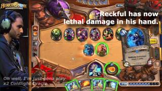 Reckful Lethal Damage Fail RIP  Blizzcon 2013 Hearthstone Invitational [upl. by Eimac]