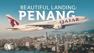 Beautiful Landing in Penang Malaysia 4K [upl. by Haelahk]