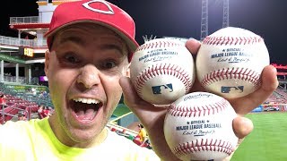 Snagging THREE HOME RUN BALLS at Great American Ball Park [upl. by Viviana]