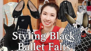 Styling Ballet Flats  Outfit Ideas  Dress Shirts Black Bright Colors [upl. by Lougheed776]