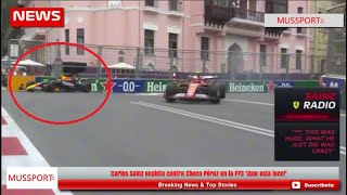 Carlos Sainz explota contra Checo Pérez en la FP3 ¡Que está loco [upl. by Brett193]