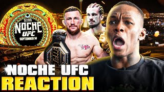 Israel Adesanya Reacts To The UFC Noche Event amp INSANE Sphere Production [upl. by Palmer]