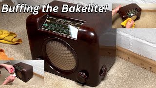 Buffing the Bakelite of a 1950s Bush DAC90A Radio enjoy a little ASMR [upl. by Yxel]