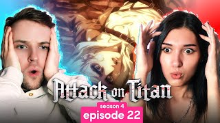 Attack on Titan  Season 4 Episode 22 REACTION [upl. by Anilad]