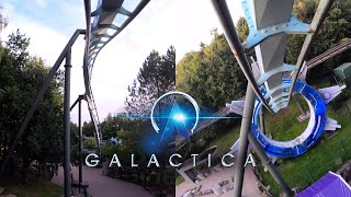 Galactica 4K MultiAngle On Ride POV  Alton Towers Resort [upl. by Hartzel]