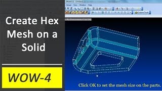 Create Hex Mesh on a Solid in Femap [upl. by Brodench]