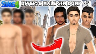 Diverse Male Sim Dump 5  Sims 4 CAS  CC Folder amp Sims Download [upl. by Deeann]