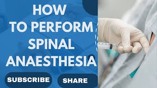 Spinal anaesthesia  How to perform spinal anesthesia [upl. by Huei205]