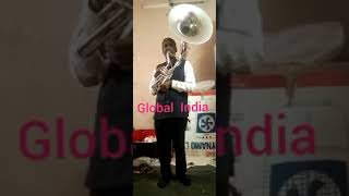 Sousaphone brass 22 inches bell size  Brass Sousaphone playing  TUBA playing  Global India [upl. by Anhcar]