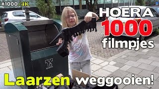 HOERA HOERA 1000 FILMPJES op mijn kanaal Weggooien LAARZEN PUMPS en NAALDHAKKEN 1000 [upl. by Weatherby606]