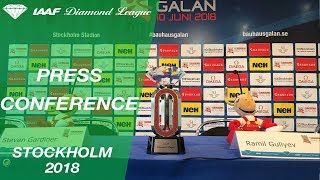 Stockholm 2018 Press Conference  IAAF Diamond League [upl. by Aniretac]