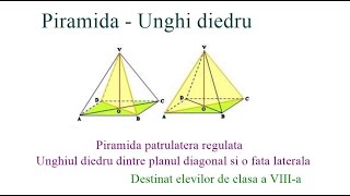 Unghi diedru in piramida patrulatera [upl. by Lindell326]