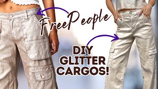 I Made The Free People Glitter CARGOS  DIY w Orly Shani [upl. by Innattirb161]