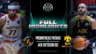 Promitheas Patras v AEK BETSSON BC  Full Game Highlights  BasketballCL 202324 [upl. by Yurik]