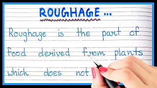 Definition of roughage  What is roughage  Short note on roughage  Roughage kise kahte hain [upl. by Eznyl140]