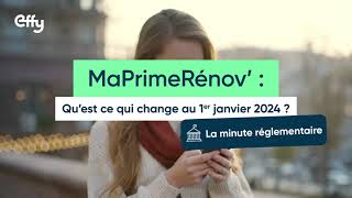 MaPrimeRénov  ce qui change au 1er janvier 2024 [upl. by Acul]