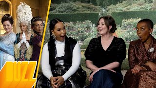 Golda Rosheuvel Adjoa Andoh amp Ruth Gemmell  Bridgerton Season 3 Interview [upl. by Sel]