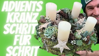 Adventskranz selber machen  Eine schritt für Schritt Inspiration vom Blumenmann [upl. by Frieder]