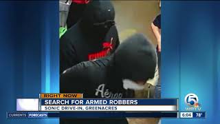 2 masked gunmen sought in Sonic robbery in Greenacres [upl. by Neal142]