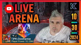 Raid Shadow Legends  Live Arena Top 1IPR DocMarroe  LETs GO [upl. by Anehsuc]