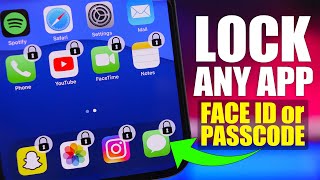 LOCK Any iPhone App With FACE ID or PASSCODE New Easy Method [upl. by Ominorej]