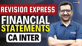 FINANCIAL STATEMENTS REVISION  CA INTER ADVANCED ACCOUNTING  PRAVEEN SHARMA SIR AldineHO [upl. by Qulllon719]