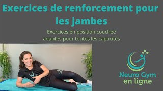 Exercices de renforcement pour les jambes à faire couché  étirements [upl. by Seravaj761]