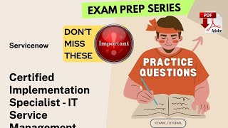 CISITSM Exam Tutorial🔥IMPORTANT TOPICS🔥 Certified Implementation Specialist  IT Service Manage [upl. by Harper]