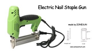 How to use 2 In 1 Framing Tacker Electric Nails Staple Gun [upl. by Wilda587]