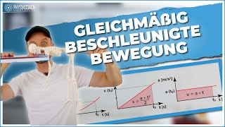 Gleichmäßig beschleunigte Bewegung  2 Übungsaufgaben [upl. by Marven]