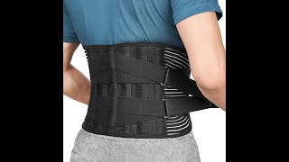 Freetoo Highly supportive Back Brace for Lower Back Pain Relief from Sciatica Herniated Disc [upl. by Camile]