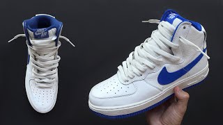 HOW TO LACE NIKE AIR FORCE HIGH 1 LOOSELY  NIKE AIR FORCE HI LACES STYLE [upl. by Simson]