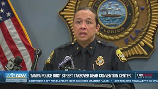 Tampa police discuss details of street takeover near convention center [upl. by Samara]