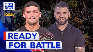 Nathan Cleary and Adam Reynolds ready to battle in the NRL Grand Final  9 News Australia [upl. by Swec]