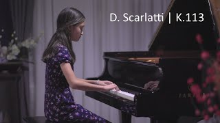 Scarlatti K113 Sonata in A Major  Jessica Flowers [upl. by Yelsnia]