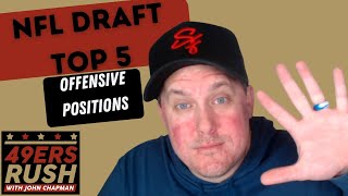 49ers News and Top 5 Draft Offensive Rankings [upl. by Kirst]