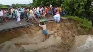 Dozens killed in flooding in India [upl. by Ynaffad]