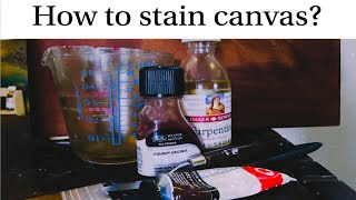 How to stain canvas or panel for oil painting  Shawana Khattak [upl. by Knut361]