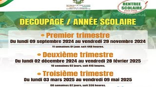 Rentrée Scolaire 20242025 Découpage De LAnnée Et Dates Des Congés Et Vacances  Conseils Utiles [upl. by Arst]