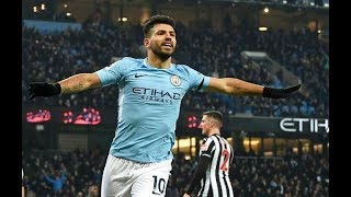 Cetak Hattrick Sergio Aguero Pangkas Jarak dengan Harry Kane [upl. by Aikemat]