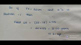 Johnsons formula  fetal weight formula obstetrics learnmedicinewithswe [upl. by Renae]