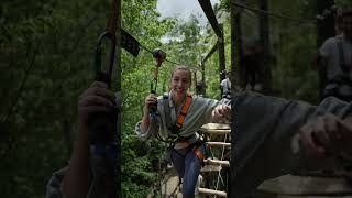 Aerial Trekking High Ropes Course  Hangloose Bluewater kent highropecourse goape [upl. by Semmes]