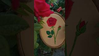 ROSE HAND EMBROIDERY 🌹🌹roseembroidery flowerstitch [upl. by Merton]