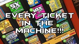 EVERY SCRATCHER TICKET IN THE MACHINE  Versus ARPLATINUMMBSLottery Project [upl. by Lennard]