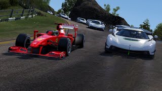 F1 Ferrari F60 2009 Felipe Massa vs Koenigsegg Jesko Sports at Misty Loch [upl. by Doersten410]