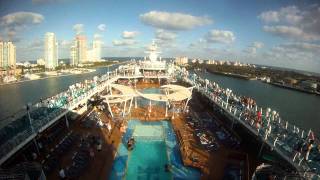 HD GOPRO RCCL Majesty of the Seas sailing from MiamiFL [upl. by Ecargyram]