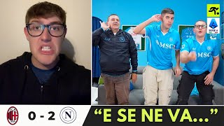 MILAN NAPOLI 0 2  MILANISTI DISTRUTTI E NAPOLETANI IN FESTA “ZITTI TUTTI ORA…”  TIFOSIAMO [upl. by Previdi]