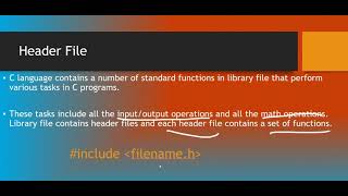 Header fileProgramming In Cchapter 2Computer Science [upl. by Nessy]